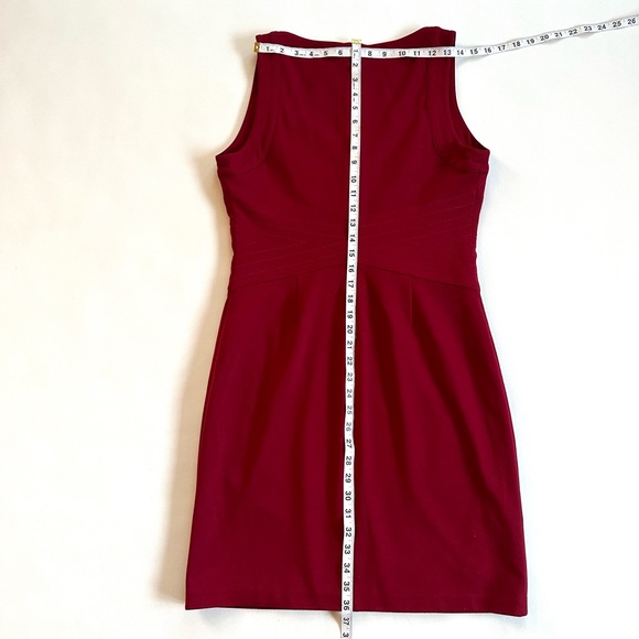 LAUNDRY SHELLI SEGAL VIXEN RED BODYCON BACK-ZIP MINI COCKTAIL DRESS Sz10 - Picture 14 of 14